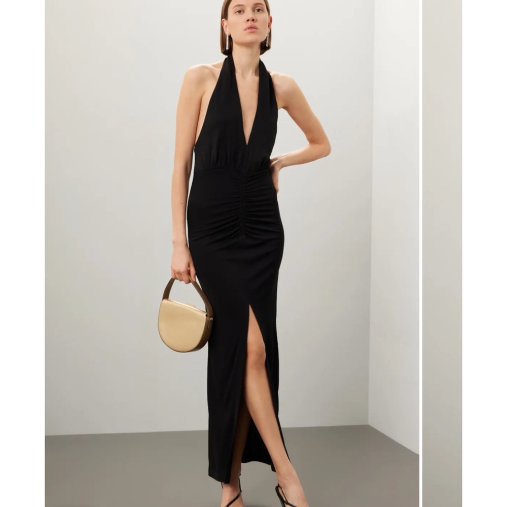 IRO Black Backless Halter Dress